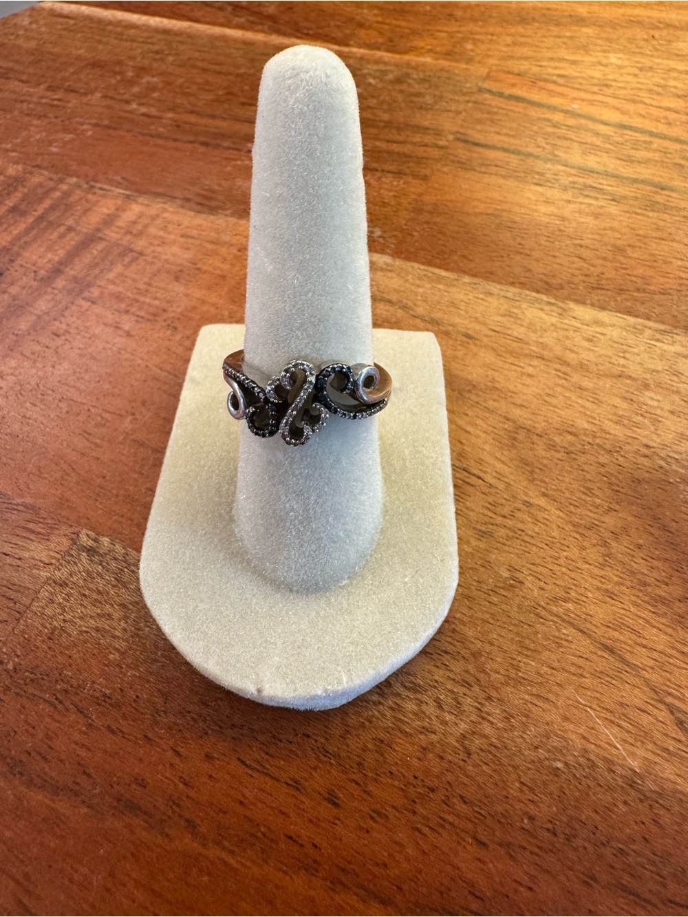 Sterling Silver Black Crystal Snake Wrap Ring - Women Jewelry